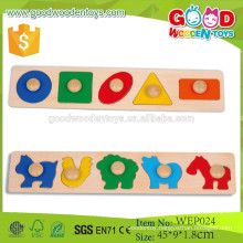 WEP024 Simple Design Big Size Shape Puzzle Wooden Toy Puzzle